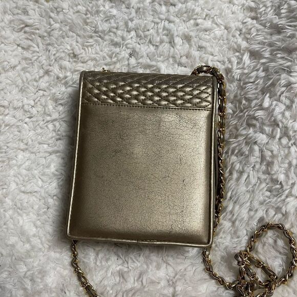 Koschi synthetic Gold Quilted Crossbody Bag - Picture 3 of 13